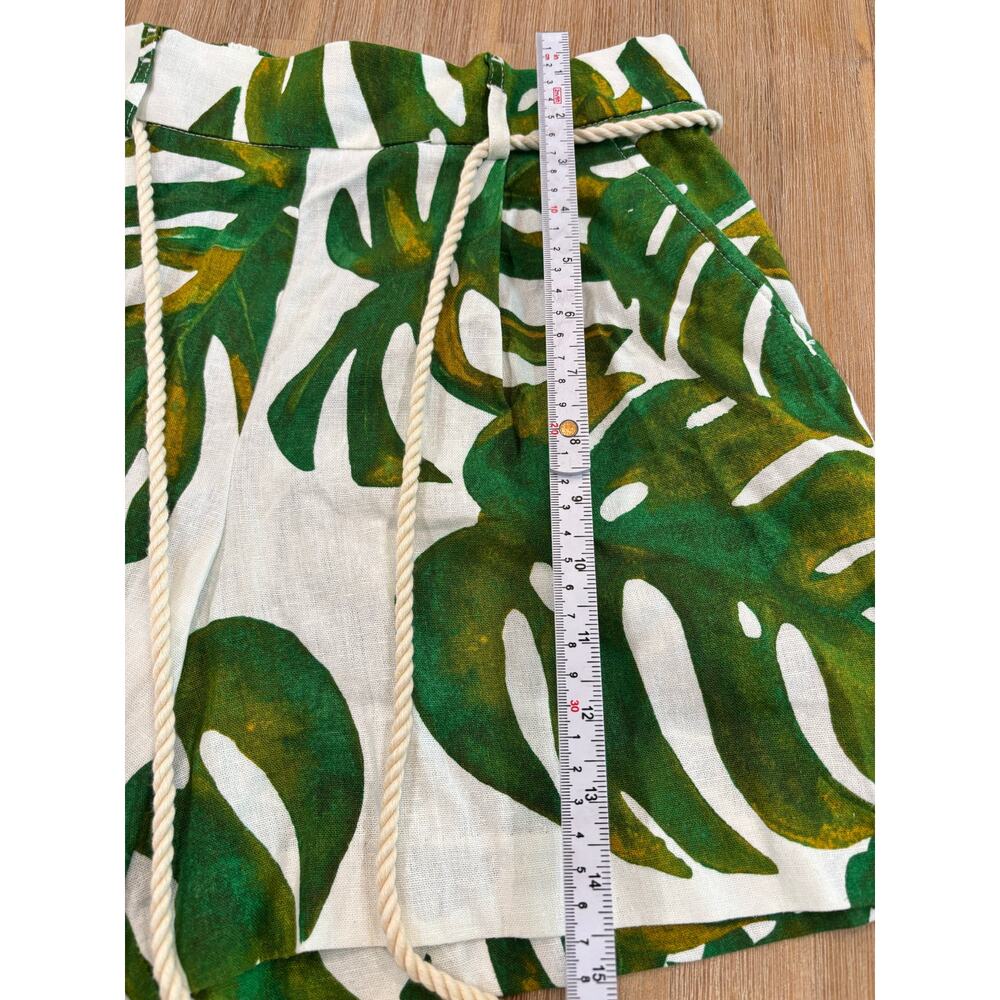 Joie Tropical Print Linen Shorts with Tassles Size Small - Picture 7 of 9